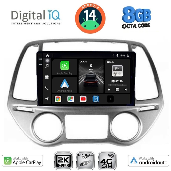 DIGITAL IQ BXK 20227_CPAA CLIMA (9inc) MULTIMEDIA TABLET for HYUNDAI i20 mod. 2008-2012