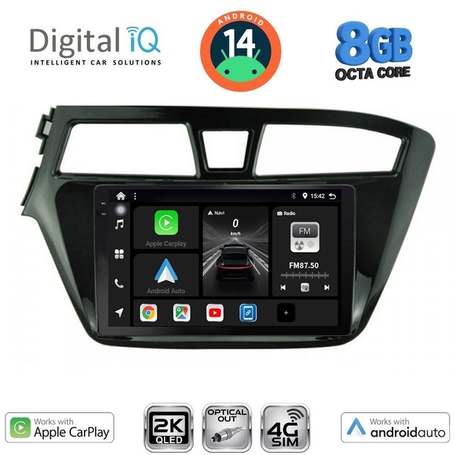 DIGITAL IQ BXK 20229_CPAA (9inc) MULTIMEDIA TABLET for HYUNDAI i20 mod. 2014-2018