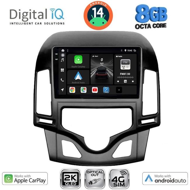 DIGITAL IQ BXK 20231_CPAA CLIMA (9inc) MULTIMEDIA TABLET for HYUNDAI i30 mod. 2007-2012