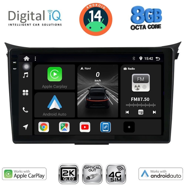 DIGITAL IQ BXK 20232_CPAA (9inc) MULTIMEDIA TABLET for HYUNDAI i30  mod. 2012-2017