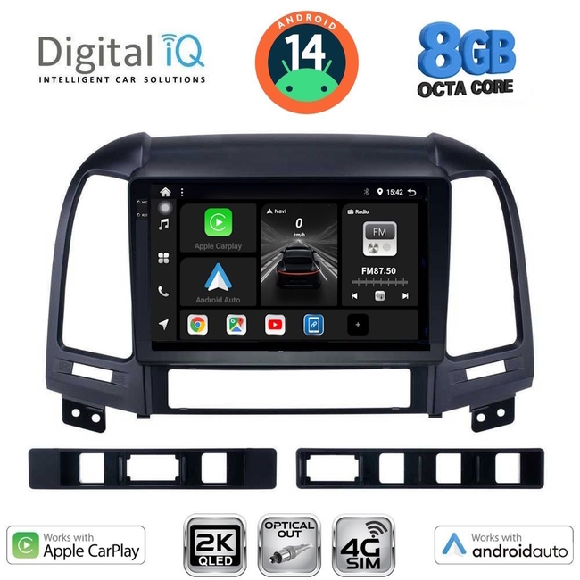 DIGITAL IQ BXK 20239_CPAA (9inc) MULTIMEDIA TABLET for HYUNDAI SANTA FE  mod. 2005-2013