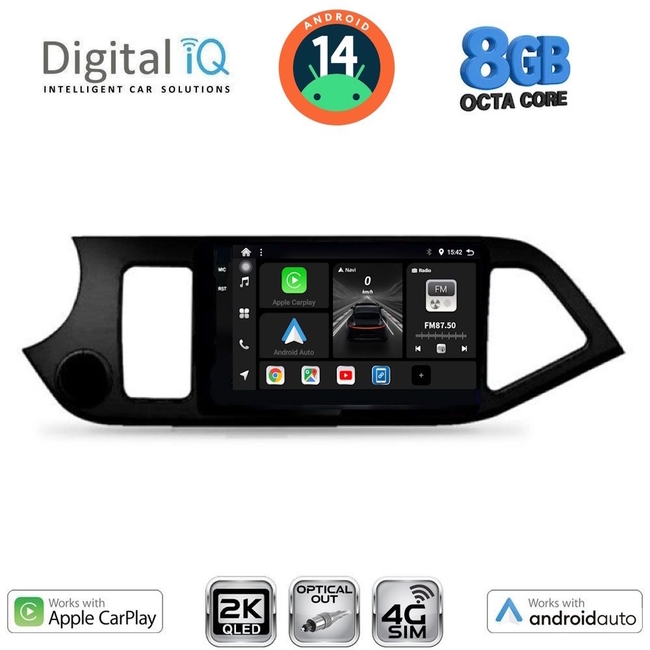 DIGITAL IQ BXK 20308_CPAA (9inc) MULTIMEDIA TABLET for KIA PICANTO mod. 2011-2017