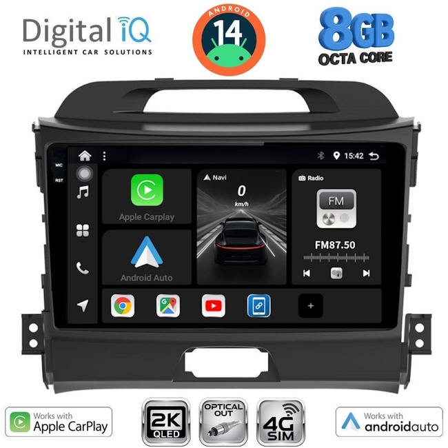 DIGITAL IQ BXK 20325_CPAA (9inc) MULTIMEDIA TABLET for KIA SPORTAGE mod. 2010-2015