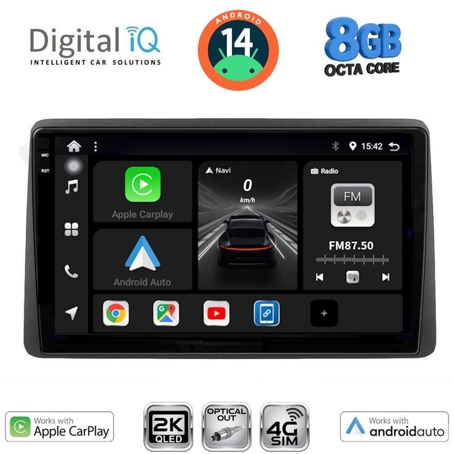 DIGITAL IQ BXK 20450_CPAA (10inc) MULTIMEDIA TABLET for NISSAN NAVARA D22 mod. 1998-2004