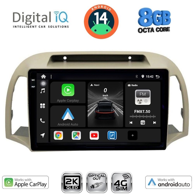 DIGITAL IQ BXK 20457_CPAA (9inc) MULTIMEDIA TABLET for NISSAN MICRA K12 mod. 2002-2010