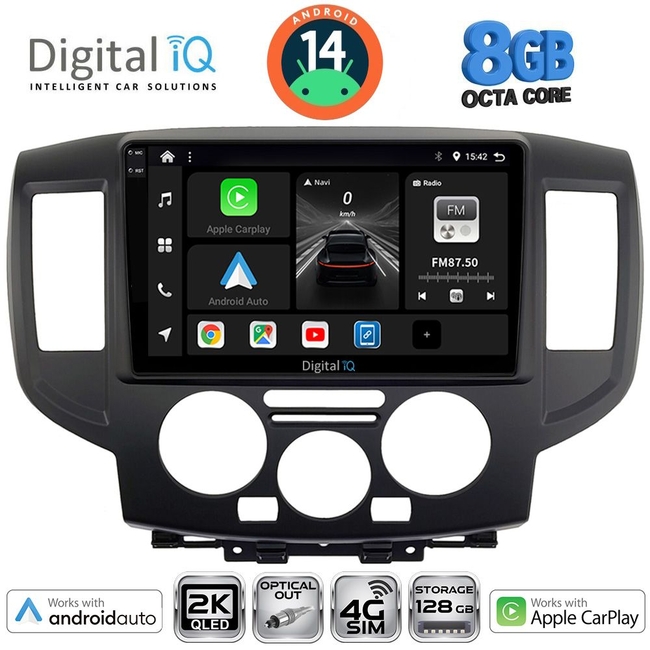 DIGITAL IQ BXK 20458BL_CPAA (9inc) MULTIMEDIA TABLET for NISSAN NV 200 mod. 2009> (BLACK)