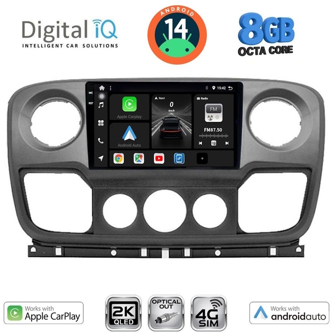 DIGITAL IQ BXK 20463_CPAA (10inc) MULTIMEDIA TABLET for NISSAN NV400 - OPEL MOVANO - RENAULT MASTER mod. 2010-2020