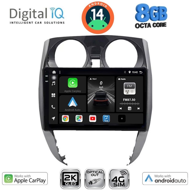 DIGITAL IQ BXK 20464_CPAA (10inc) MULTIMEDIA TABLET for NISSAN NOTE mod. 2012>