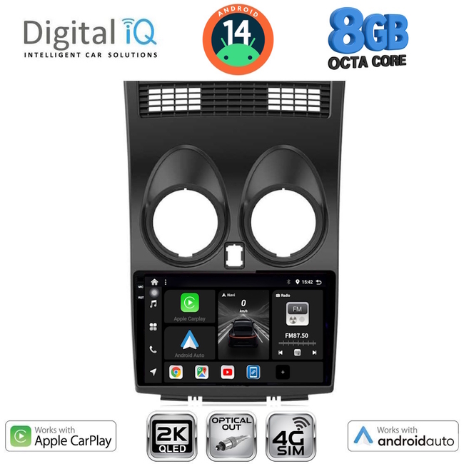 DIGITAL IQ BXK 20466_CPAA (9inc) MULTIMEDIA TABLET for NISSAN QASHQAI mod. 2007-2014