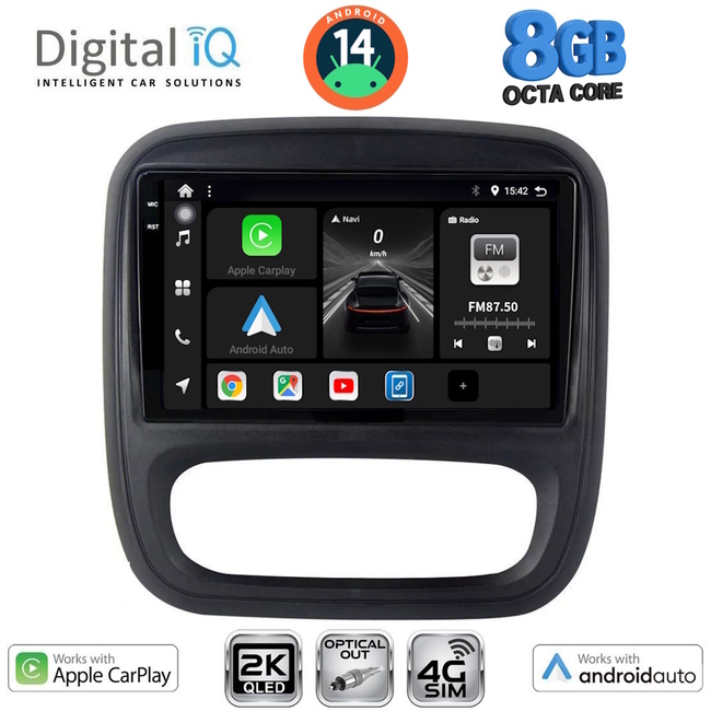 DIGITAL IQ BXK 20499_CPAA (9inc) MULTIMEDIA TABLET for OPEL VIVARO – RENAULT TRAFIC – FIAT TALENDO – NISSAN NV 300 mod. 2014>