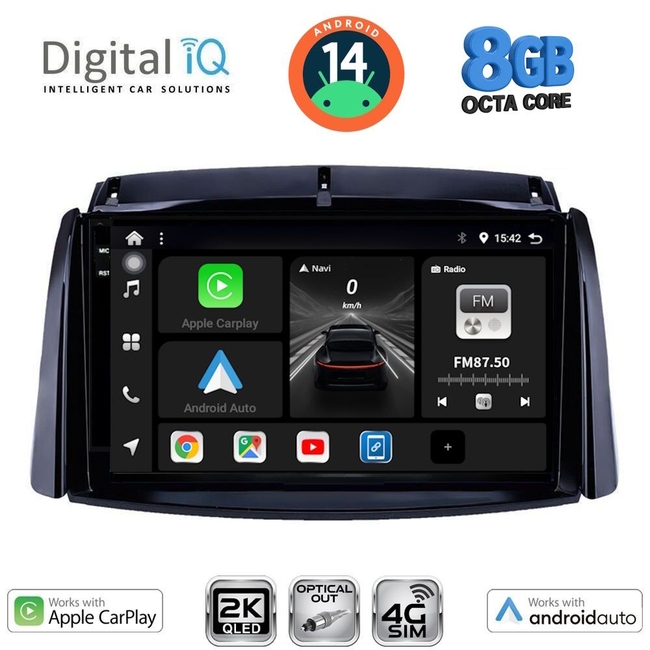 DIGITAL IQ BXK 20551_CPAA (9inc) MULTIMEDIA TABLET for RENAULT KOLEOS mod. 2006-2016