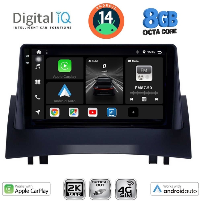 DIGITAL IQ BXK 20555_CPAA (9inc) MULTIMEDIA TABLET for RENAULT MEGANE 2 mod. 2002-2008