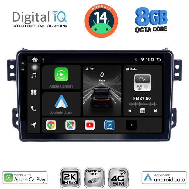 DIGITAL IQ BXK 20682_CPAA (9inc) MULTIMEDIA TABLET for OPEL AGILA - SUZUKI SPLASH mod. 2008>