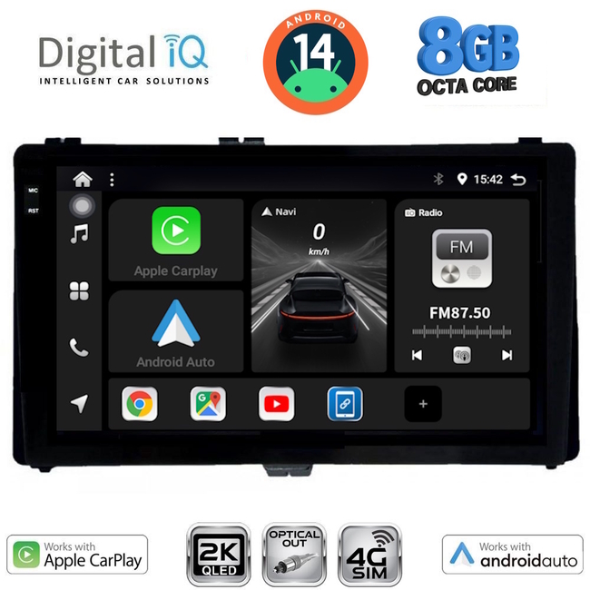 DIGITAL IQ BXK 20703_CPAA (9inc) MULTIMEDIA TABLET for TOYOTA AURIS mod. 2015> – AYGO X mod. 2022> – COROLLA mod. 2017-2019
