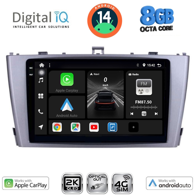 DIGITAL IQ BXK 20705_CPAA (9inc) MULTIMEDIA TABLET for TOYOTA AVENSIS (T27) mod. 2009-2015