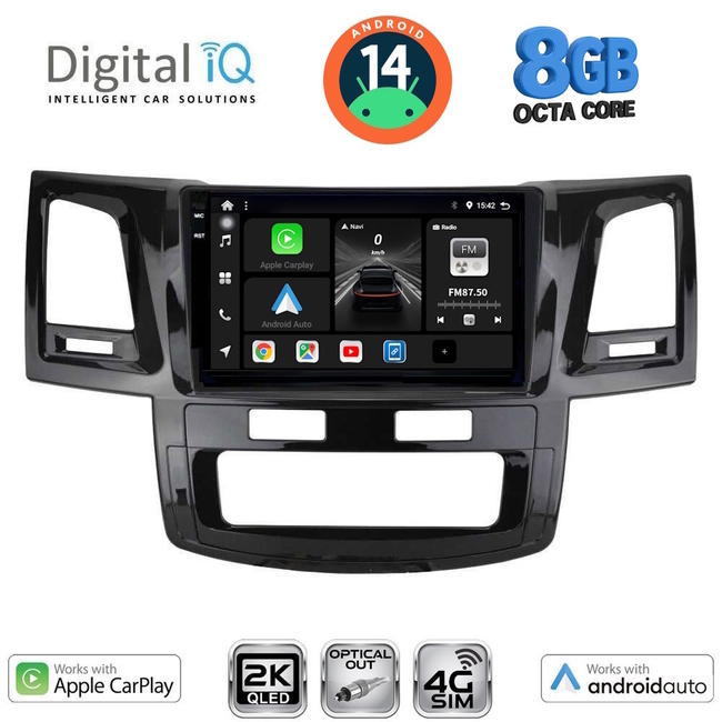DIGITAL IQ BXK 20720_CPAA (9inc) MULTIMEDIA TABLET for TOYOTA HILUX mod. 2005-2016