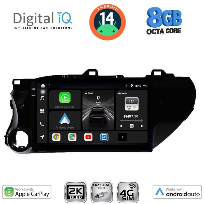 DIGITAL IQ BXK 20721_CPAA (10inc) MULTIMEDIA TABLET for TOYOTA HILUX mod. 2017>