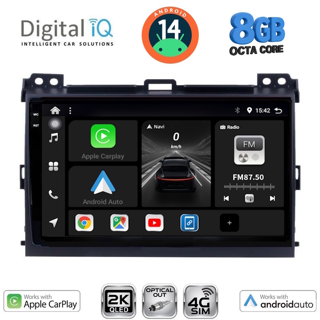 DIGITAL IQ BXK 20723_CPAA (9inc) MULTIMEDIA TABLET for TOYOTA LANDCRUISER mod. 2002-2008