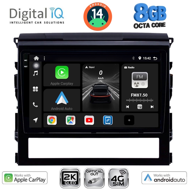 DIGITAL IQ BXK 20725_CPAA (9inc) MULTIMEDIA TABLET for TOYOTA LANDCRUISER mod. 2016-2019