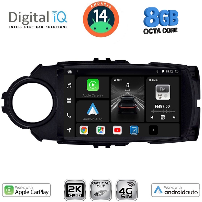 DIGITAL IQ BXK 20737FL_CPAA (9inc) MULTIMEDIA TABLET for TOYOTA YARIS mod. 2015-2020