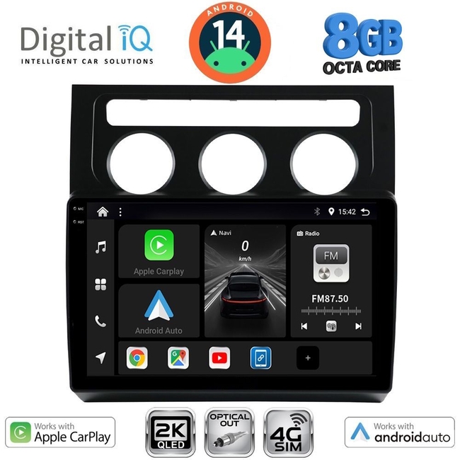 DIGITAL IQ BXK 20767_CPAA CLIMA (10inc) MULTIMEDIA TABLET for VW TOURAN mod. 2003-2010