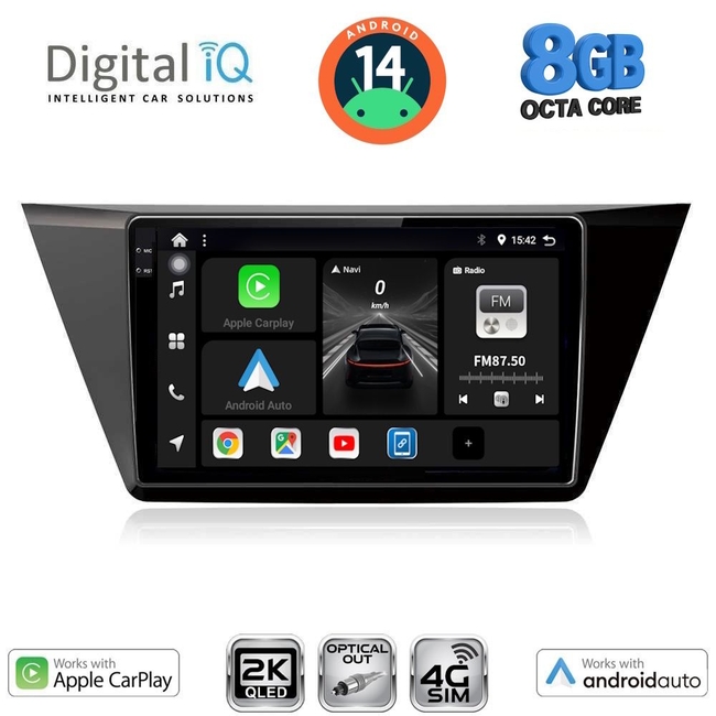 DIGITAL IQ BXK 20769_CPAA (10inc) MULTIMEDIA TABLET for VW TOURAN mod. 2016>