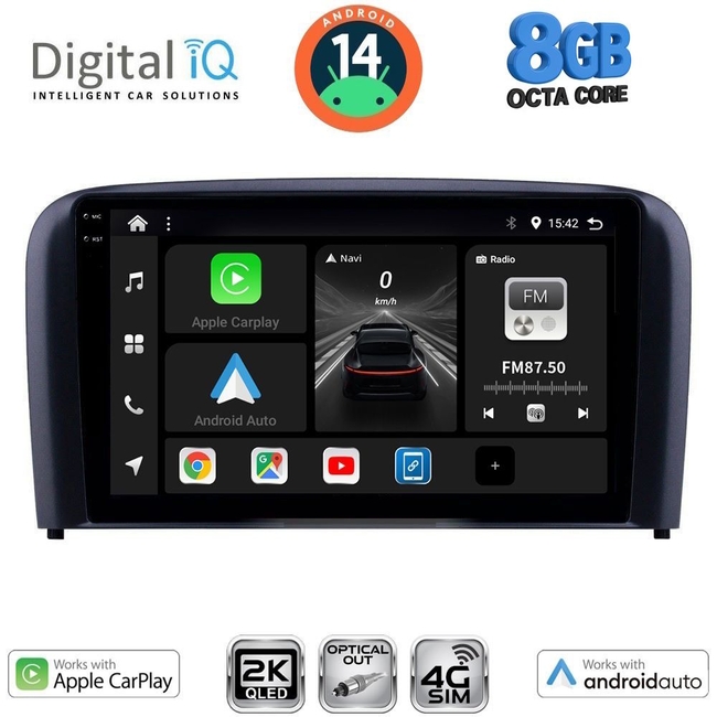 DIGITAL IQ BXK 20786_CPAA (9inc) MULTIMEDIA TABLET for VOLVO S80 mod. 1998-2006