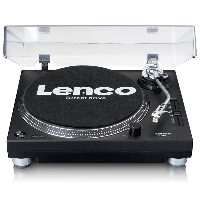 Lenco L-3809 Black - Direct Drive - USB - Με προενισχυτή