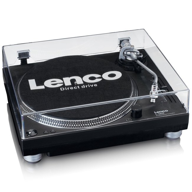 Lenco L-3809 Black - Direct Drive - USB - Με προενισχυτή