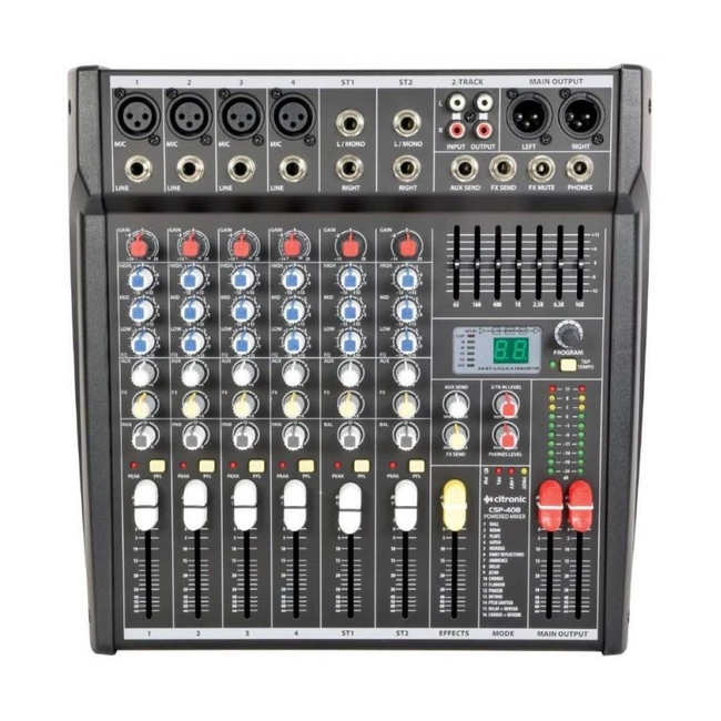 Citronic CSP-408 Αυτοενισχυόμενη Κονσόλα Μίξης Compact με DSP 2x200W RMS (Τεμάχιο)