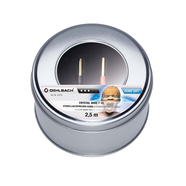 Oehlbach CRYSTAL WIRE T15 Καλώδιο Ηχείων 2 x 1.5 mm² με tube connector 10m (Τεμάχιο)