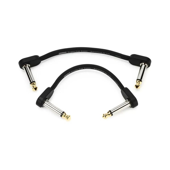 D'Addario PW-FPRR-204 4" Flat Patch Καλώδια Γωνιακό Καρφί - Γωνιακό Καρφί 10cm (2 τεμάχια)