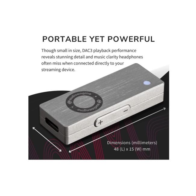 Audioengine DAC3 Φορητός Ενισχυτής Ακουστικών &amp; DAC (Τεμάχιο)