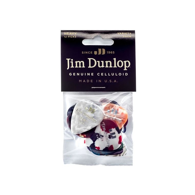 DUNLOP PVP107 Celluloid Heavy Variety Pack Celluloid Heavy Πένες (12 τεμάχια)