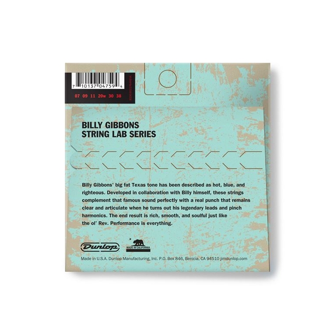 DUNLOP RWN0738 Billy Gibbons Rev. Willy's Χορδές Ηλεκτρική Κιθάρας Set (07-38)