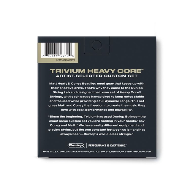 DUNLOP TVMN1052 Heavy Core Trivium Χορδές Ηλεκτρικής Κιθάρας (10-52)