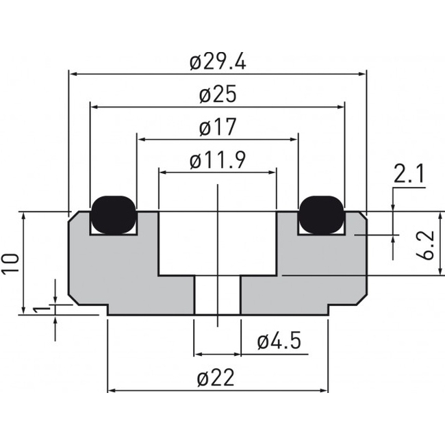 Dynavox Aluminum MiDi Feet Black (set 4 τεμαχίων) -  207272