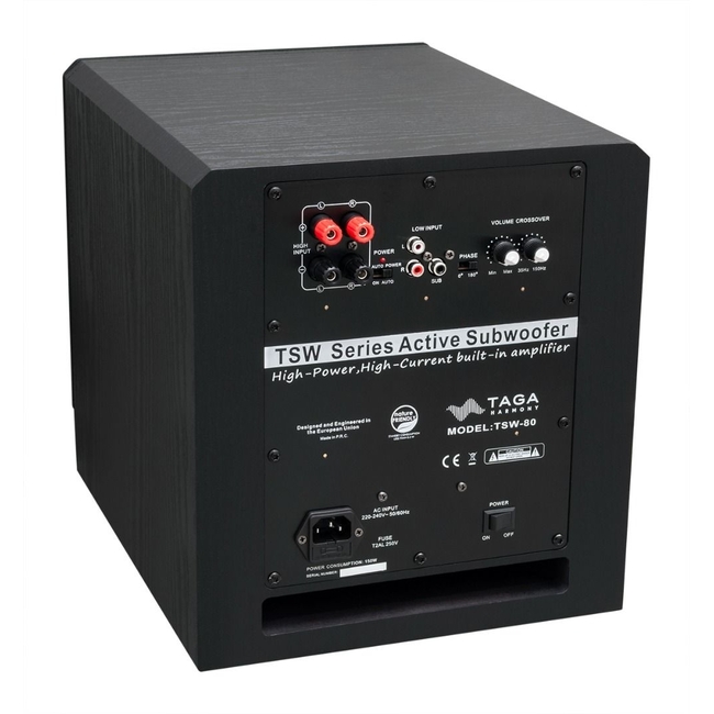 Taga Harmony TSW-80 Black - 8inch