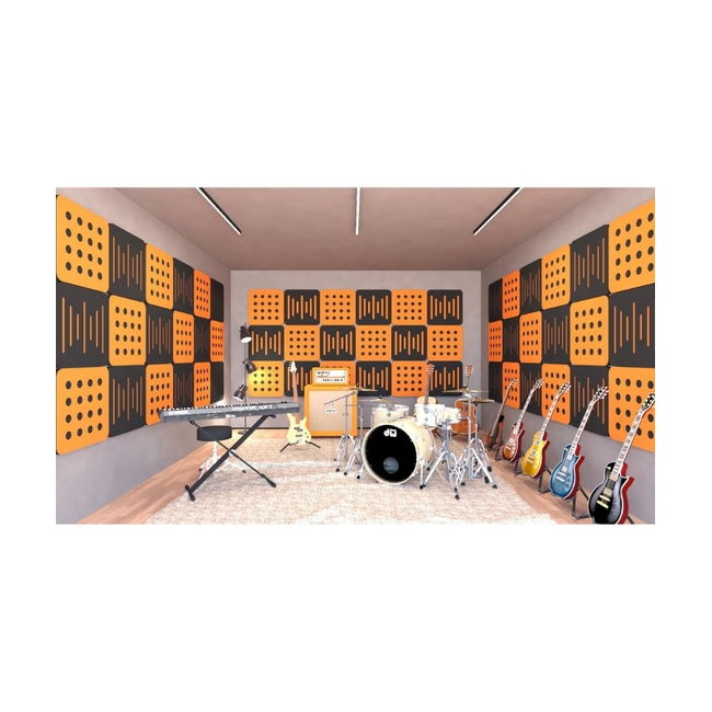 Audiodesigner Ecoplan Sounder Black/Black Ηχοαπορροφητικό Πάνελ Πολυεστέρα 600x600x40 mm / 0,36 τ.μ.