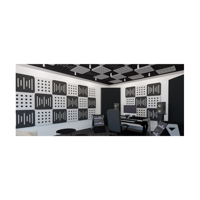 Audiodesigner Ecoplan Sounder Black/Black Ηχοαπορροφητικό Πάνελ Πολυεστέρα 600x600x40 mm / 0,36 τ.μ.