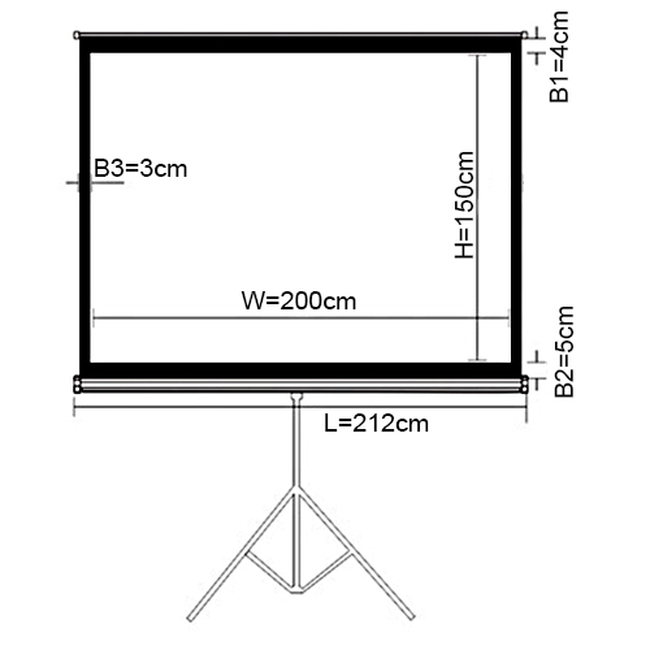 Brateck ESDC100 200x150 με τρίποδο 4:3 6956745125345