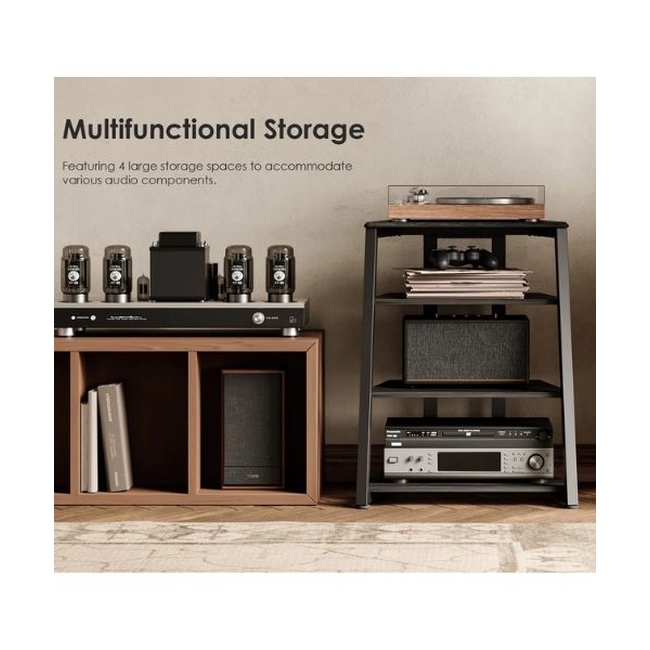 FITUEYES Eiffel AS07 Regular Έπιπλο Hi-Fi Rack Black