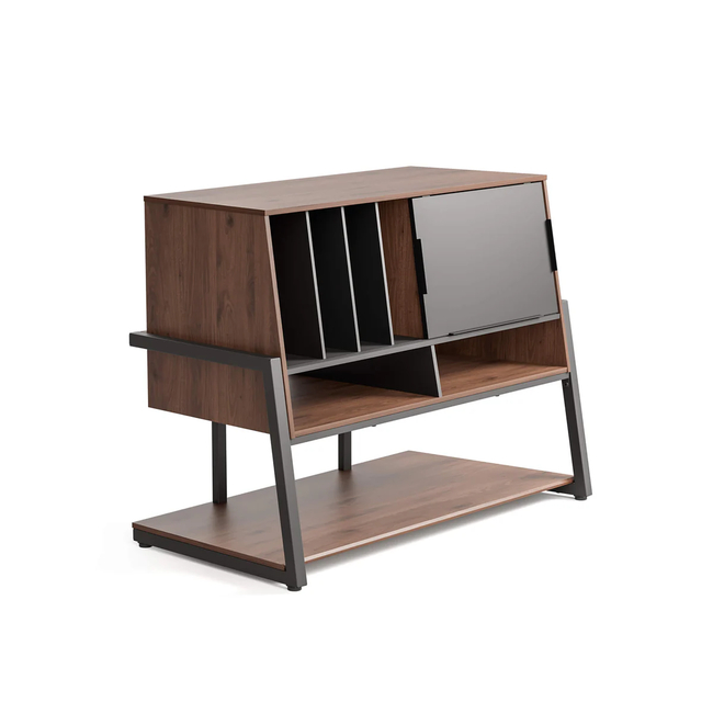 FITUEYES Eiffel RS10 Pro Walnut Retro Βάση Πικάπ & Αποθήκευσης Δίσκων Βινυλίου