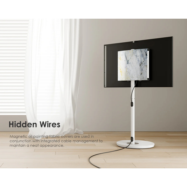 FITUEYES Master V2 FT65 White Επιδαπέδια Βάση Τηλεόρασης 32"-65" με Ρυθμιζόμενο Ύψος