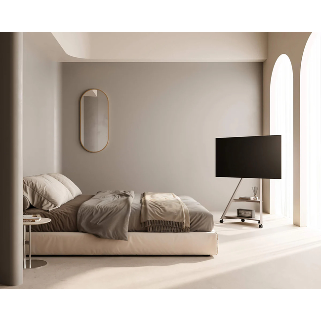 FITUEYES Eiffel FT65 Morandi Grey Επιδαπέδια Βάση Τηλεόρασης με Ρόδες 32"-65"