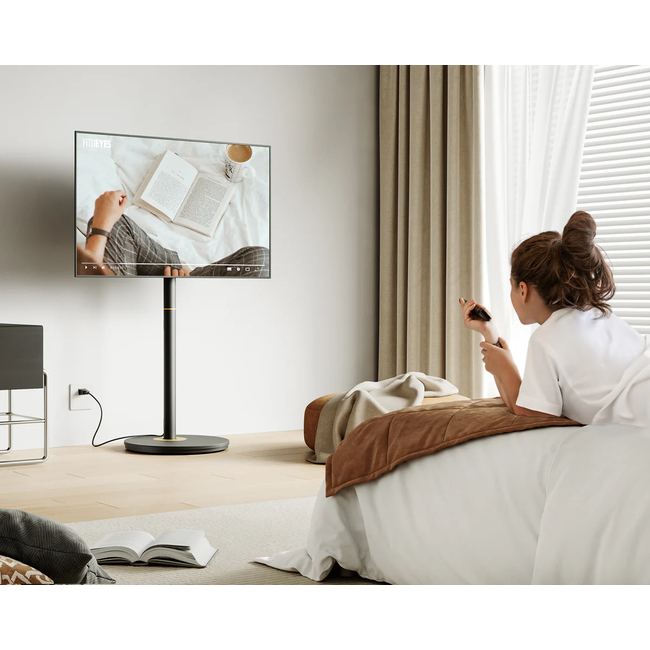FITUEYES Master V2 FT65 Black Επιδαπέδια Βάση Τηλεόρασης 32"-65" με Ρυθμιζόμενο Ύψος
