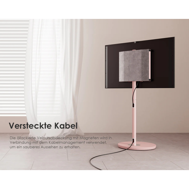 FITUEYES Master V2 FT65 Pink Επιδαπέδια Βάση Τηλεόρασης 32"-65" με Ρυθμιζόμενο Ύψος