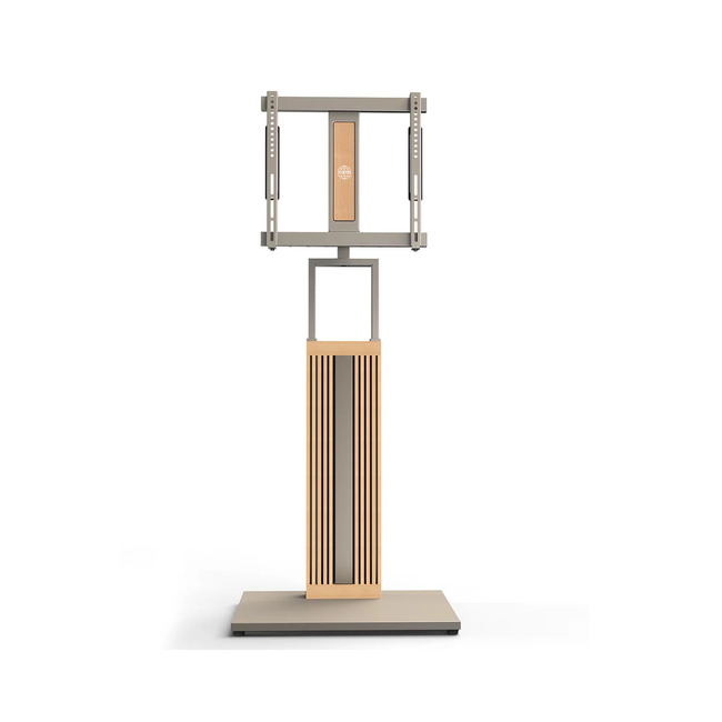 FITUEYES Zen FT65 Morandi Grey Επιδαπέδια Βάση Τηλεόρασης 32"-65" με Ξύλινη Βάση & Ρυθμιζόμενο Ύψος