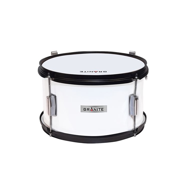 GRANITE Junior Ταμπούρο 12'' x 7'' White με ζώνη και μπαγκέτες