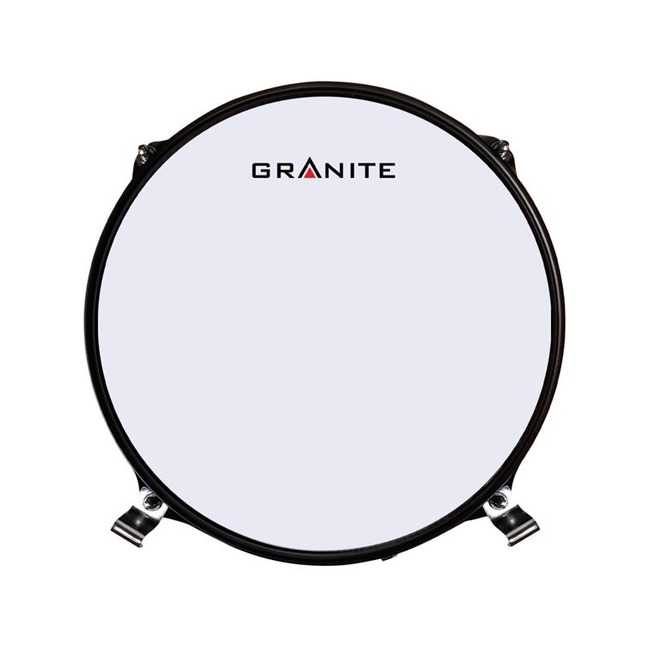 GRANITE Junior Ταμπούρο 12'' x 7'' White με ζώνη και μπαγκέτες